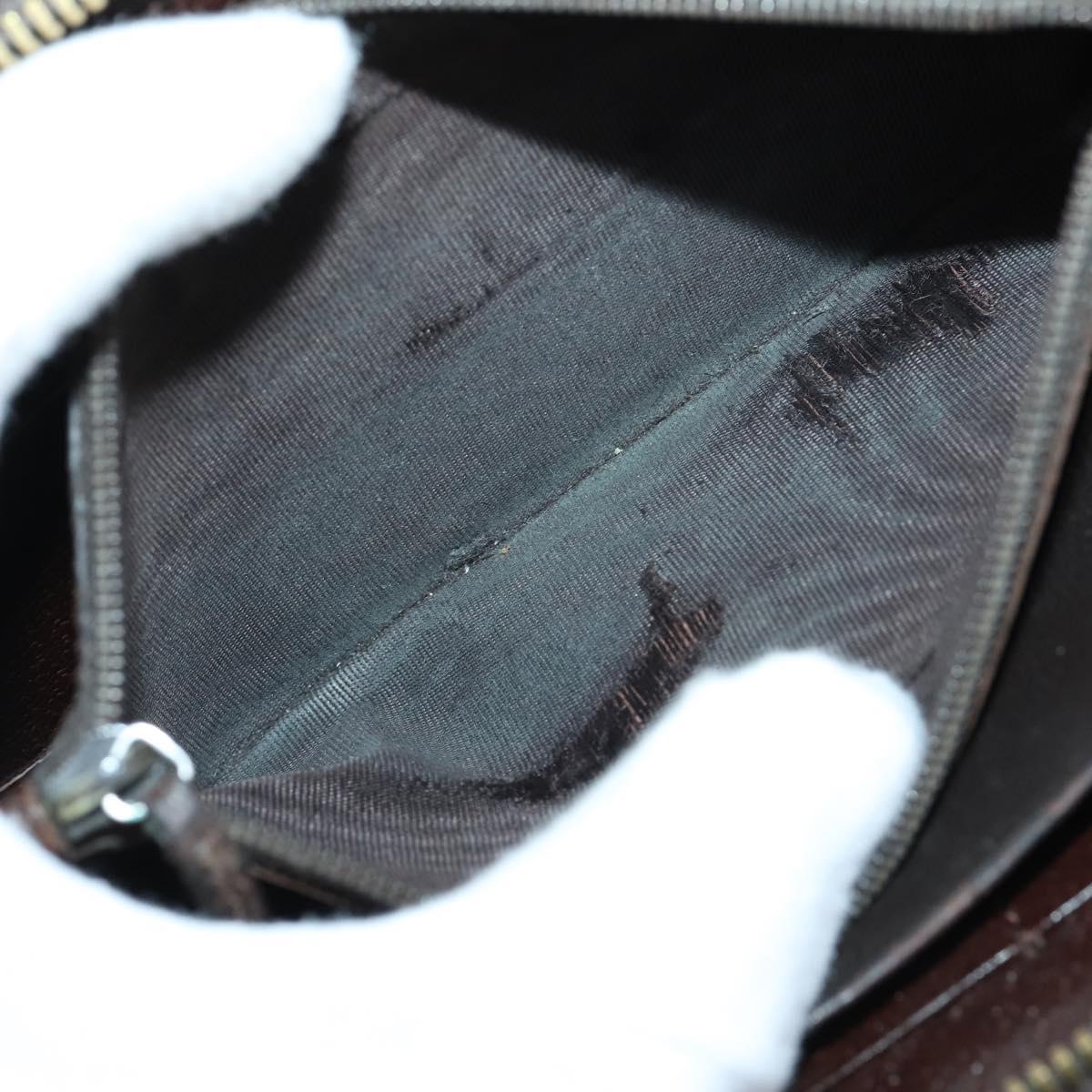 GUCCI GG Canvas Guccissima Wallet Leather 10 Set Beige Black Auth CB131