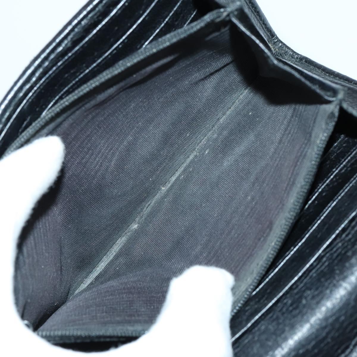 GUCCI GG Canvas Guccissima Wallet Leather 10 Set Beige Black Auth CB131