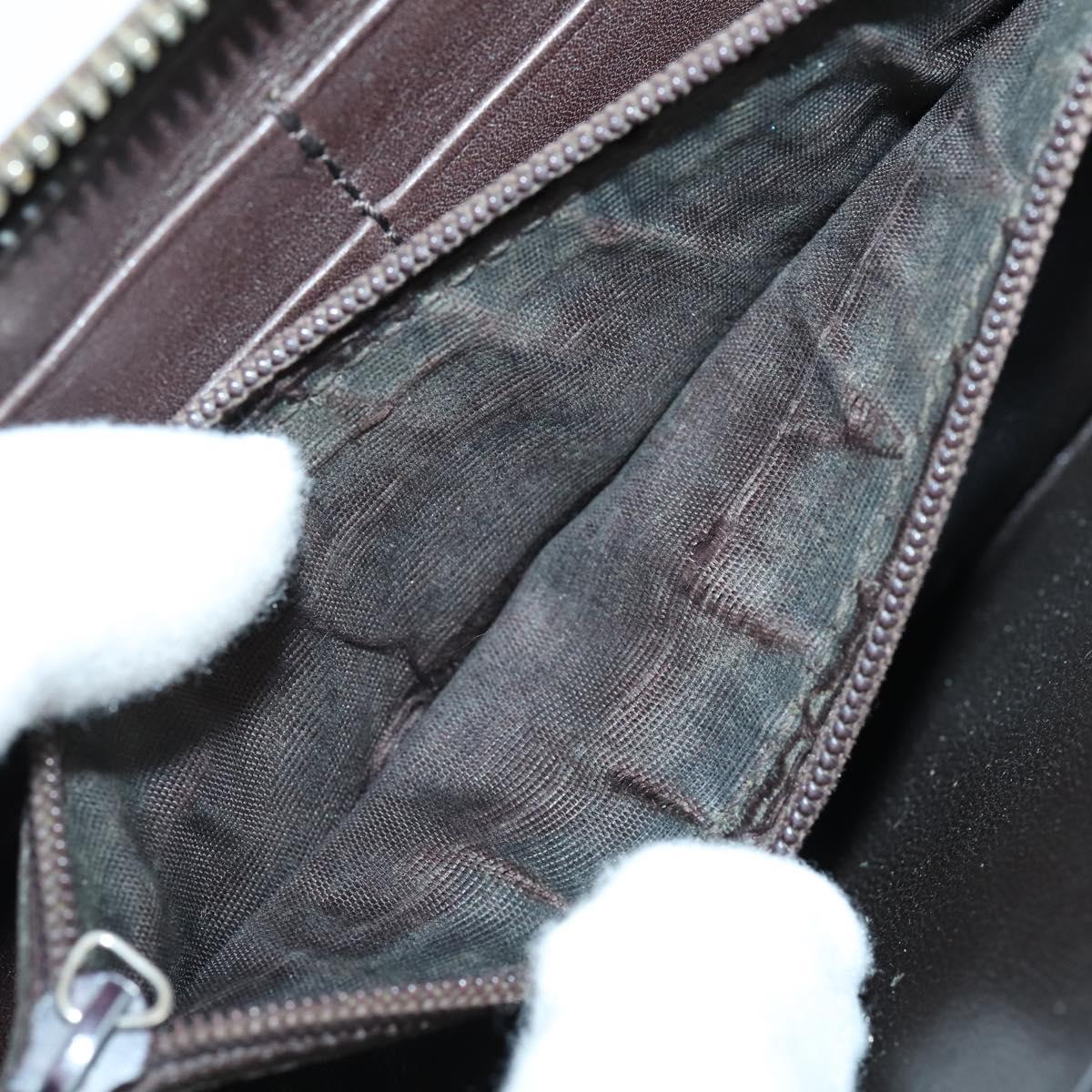 GUCCI GG Canvas Guccissima Wallet Leather 10 Set Beige Black Auth CB131