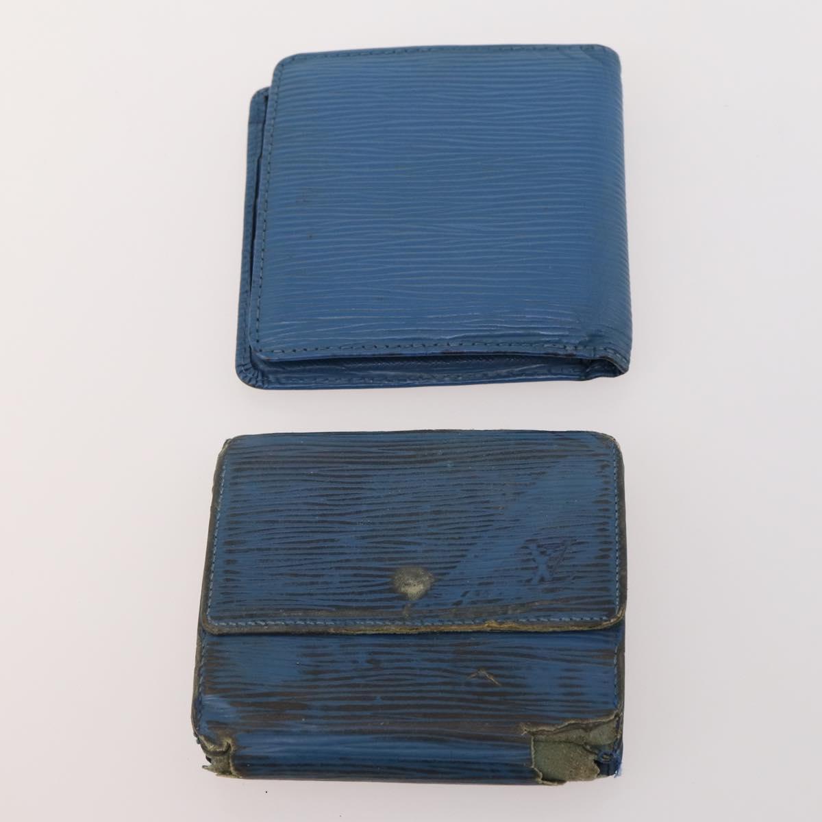 LOUIS VUITTON Epi Wallet 10 Set Black Red blue LV Auth CB154