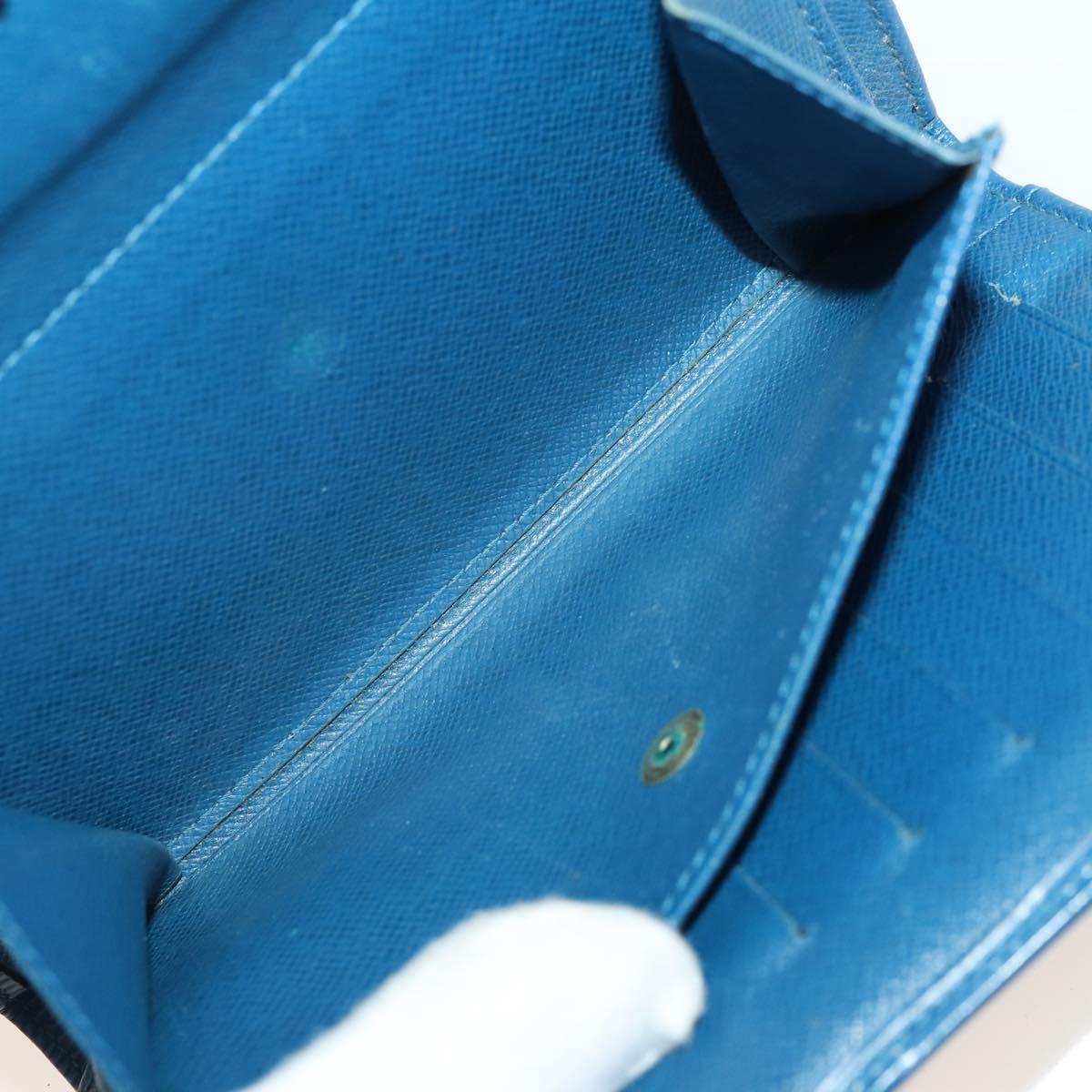LOUIS VUITTON Epi Wallet 10 Set Black Red blue LV Auth CB154