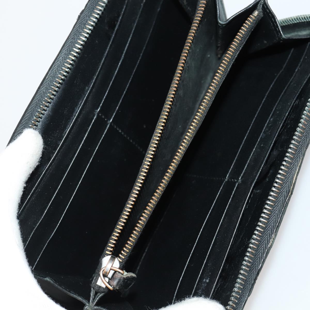 BOTTEGA VENETA INTRECCIATO Wallet Leather 10 Set Black Brown yellow Auth CB158