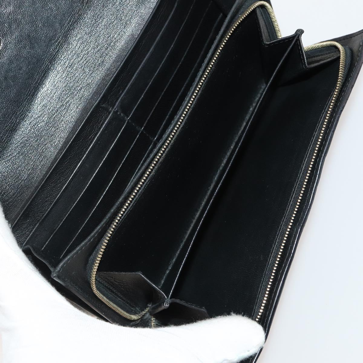 BOTTEGA VENETA INTRECCIATO Wallet Leather 10 Set Black Brown yellow Auth CB158