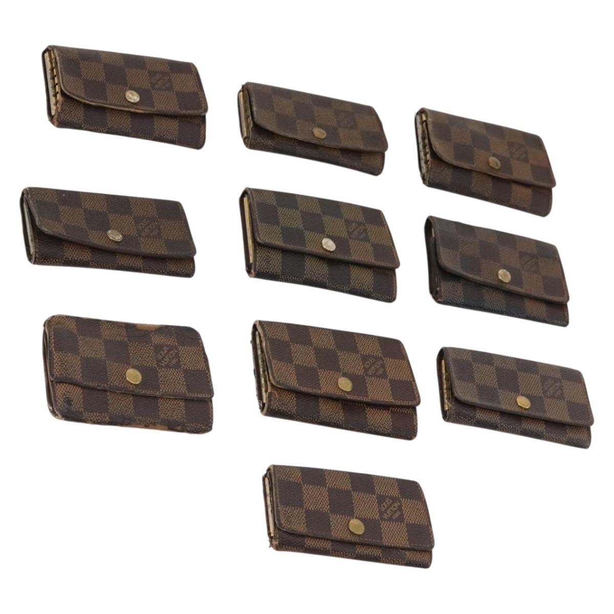LOUIS VUITTON Damier Ebene Key Case 10 Set LV Auth CB165