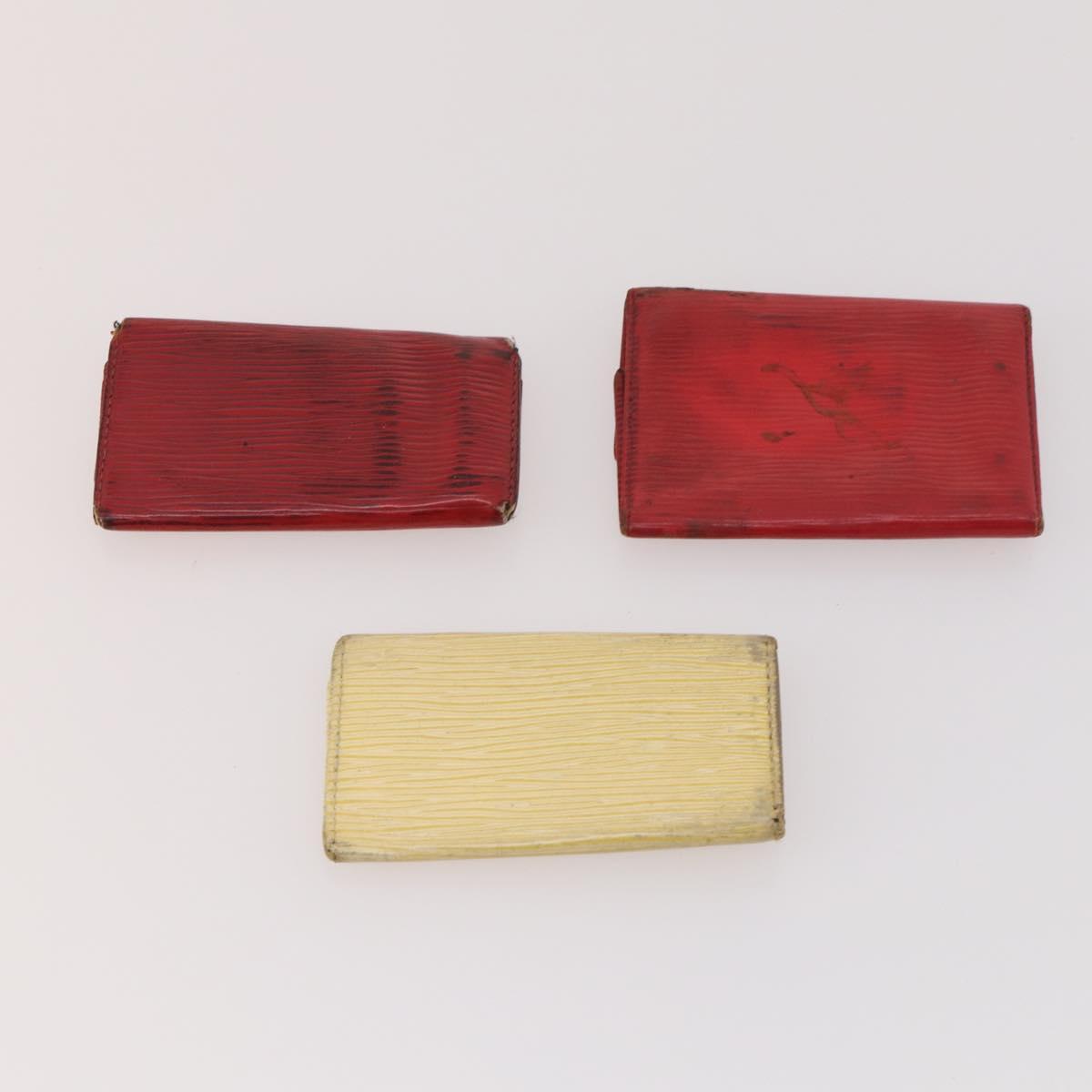 LOUIS VUITTON Epi Key Case 10 Set Blue Black Red LV Auth CB166