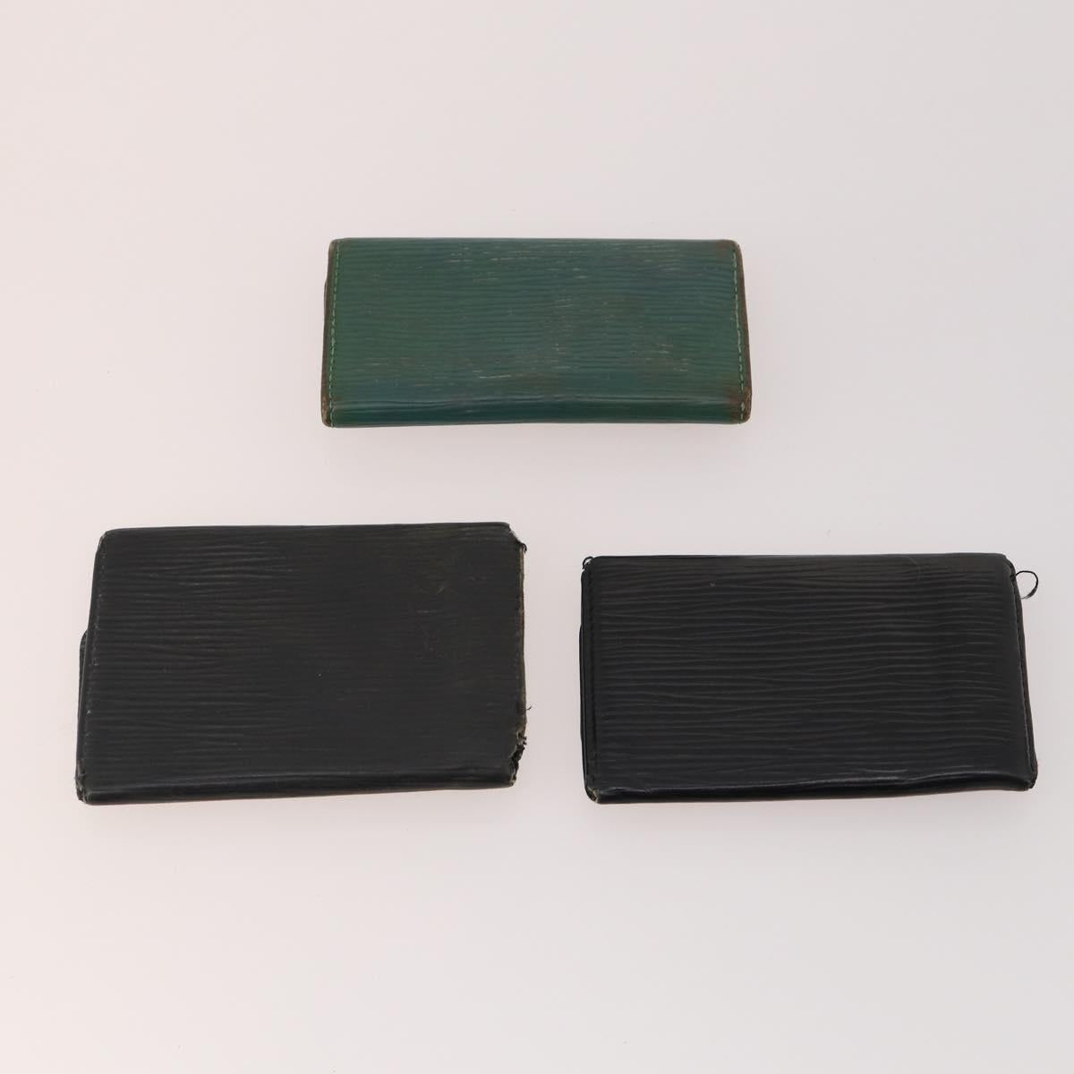 LOUIS VUITTON Epi Key Case 10 Set Blue Black Red LV Auth CB166