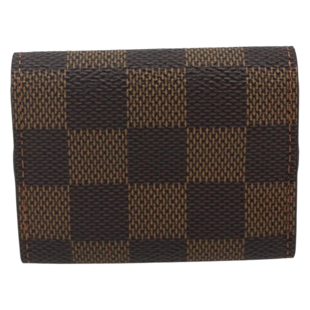 LOUIS VUITTON Damier Ebene Taiga Cuff Case 3 Set LV Auth CB169