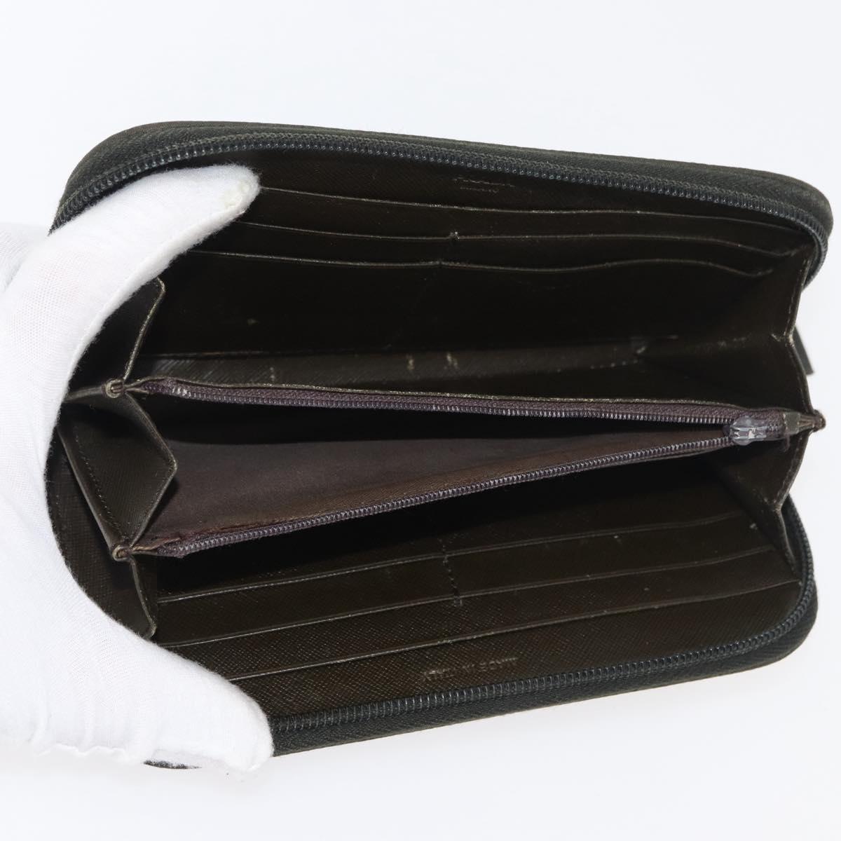 PRADA Wallet Leather 10 Set Black Red Navy Auth CB171