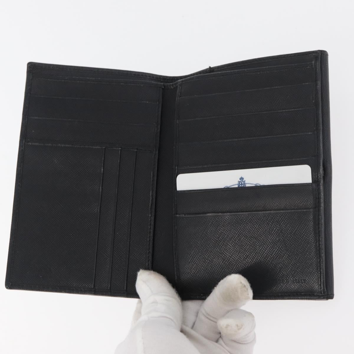 PRADA Wallet Leather 10 Set Black Red Navy Auth CB171