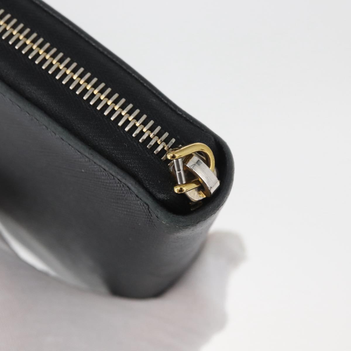 PRADA Wallet Leather 10 Set Black Red Navy Auth CB171