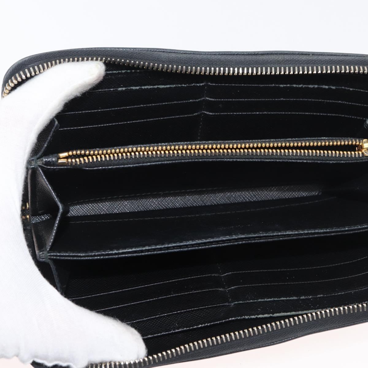 PRADA Wallet Leather 10 Set Black Red Navy Auth CB171
