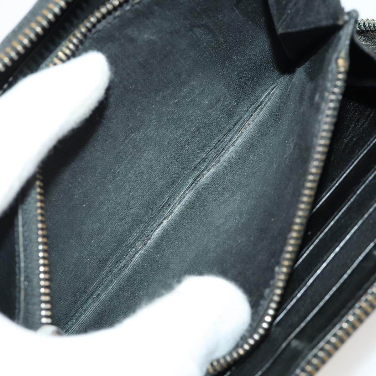BURBERRY Nova Check Wallet Canvas Leather 10 Set Black Beige Auth CB179