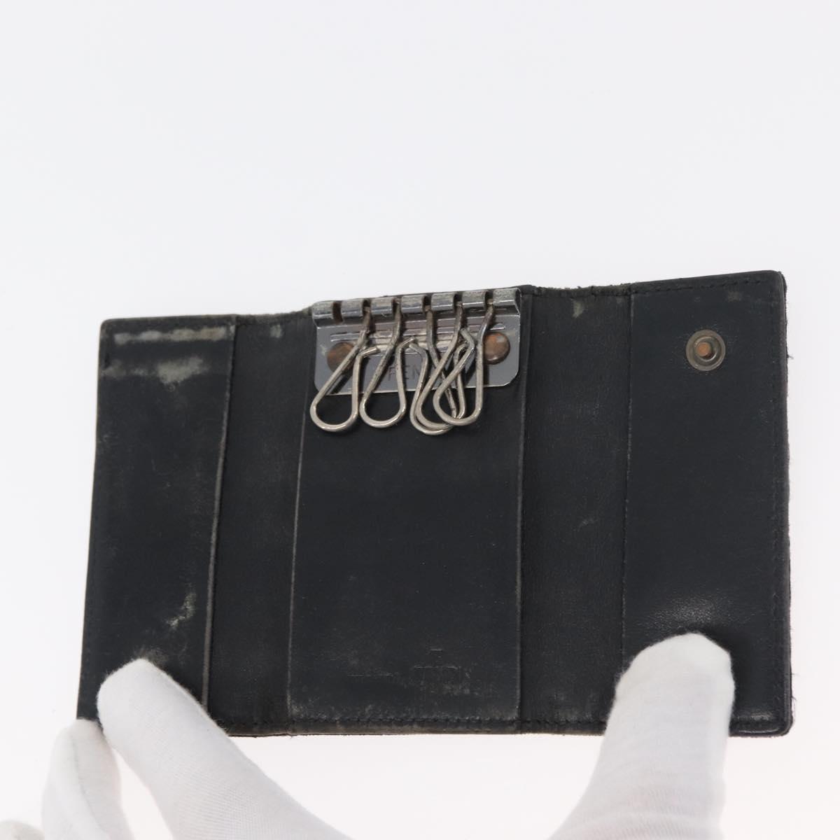 FENDI Zucca Canvas Key Case 10 Set Black Brown Auth CB182
