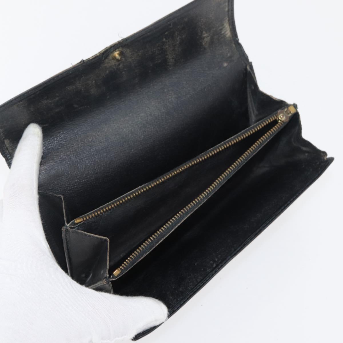 LOUIS VUITTON Epi Wallet 10 Set Black Red Green LV Auth CB187