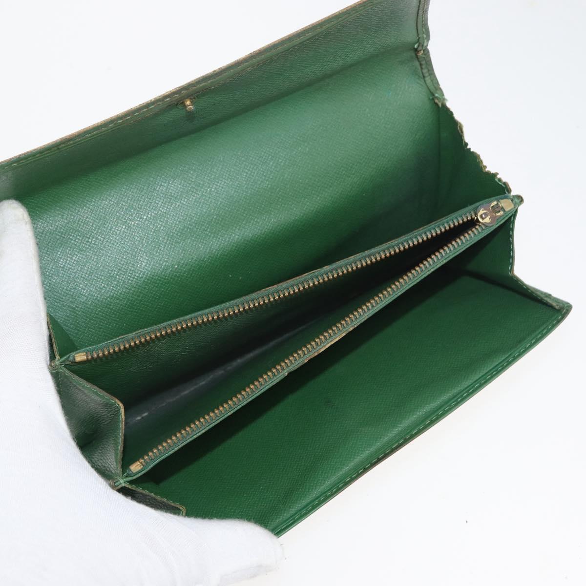 LOUIS VUITTON Epi Wallet 10 Set Black Red Green LV Auth CB187