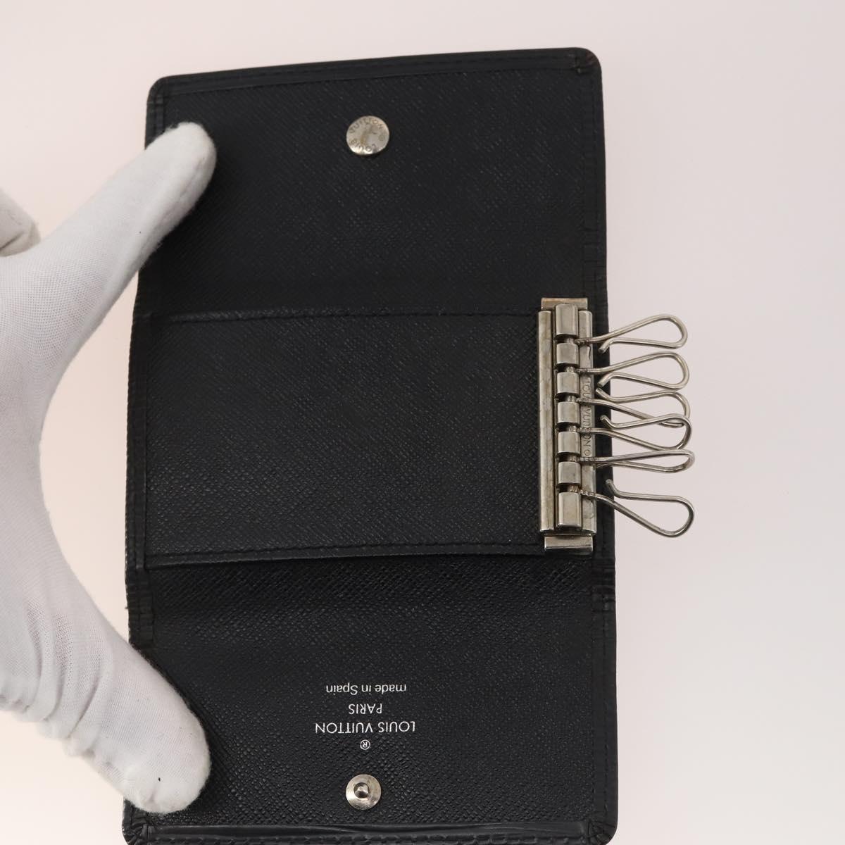 LOUIS VUITTON Epi Key Case 10 Set Black Yellow blue LV Auth CB191