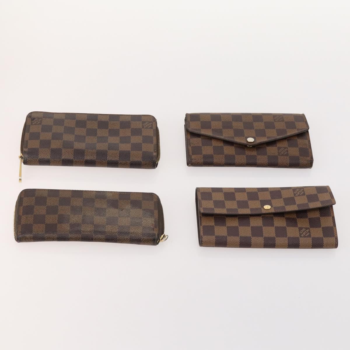 LOUIS VUITTON Damier Ebene Wallet 10 Set LV Auth CB202