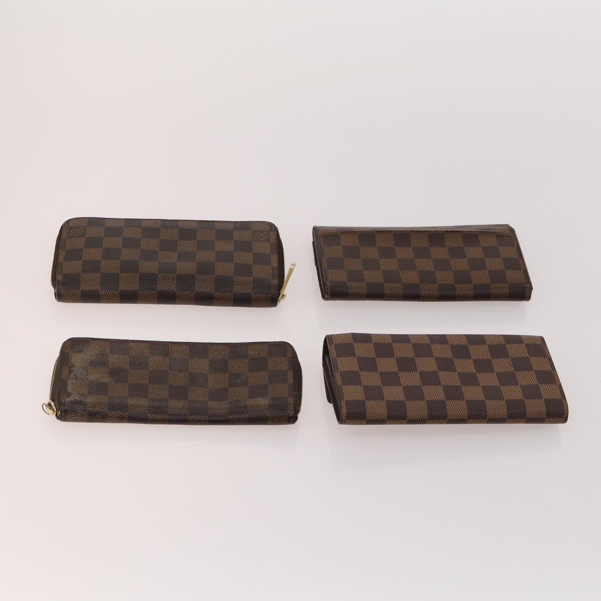 LOUIS VUITTON Damier Ebene Wallet 10 Set LV Auth CB202