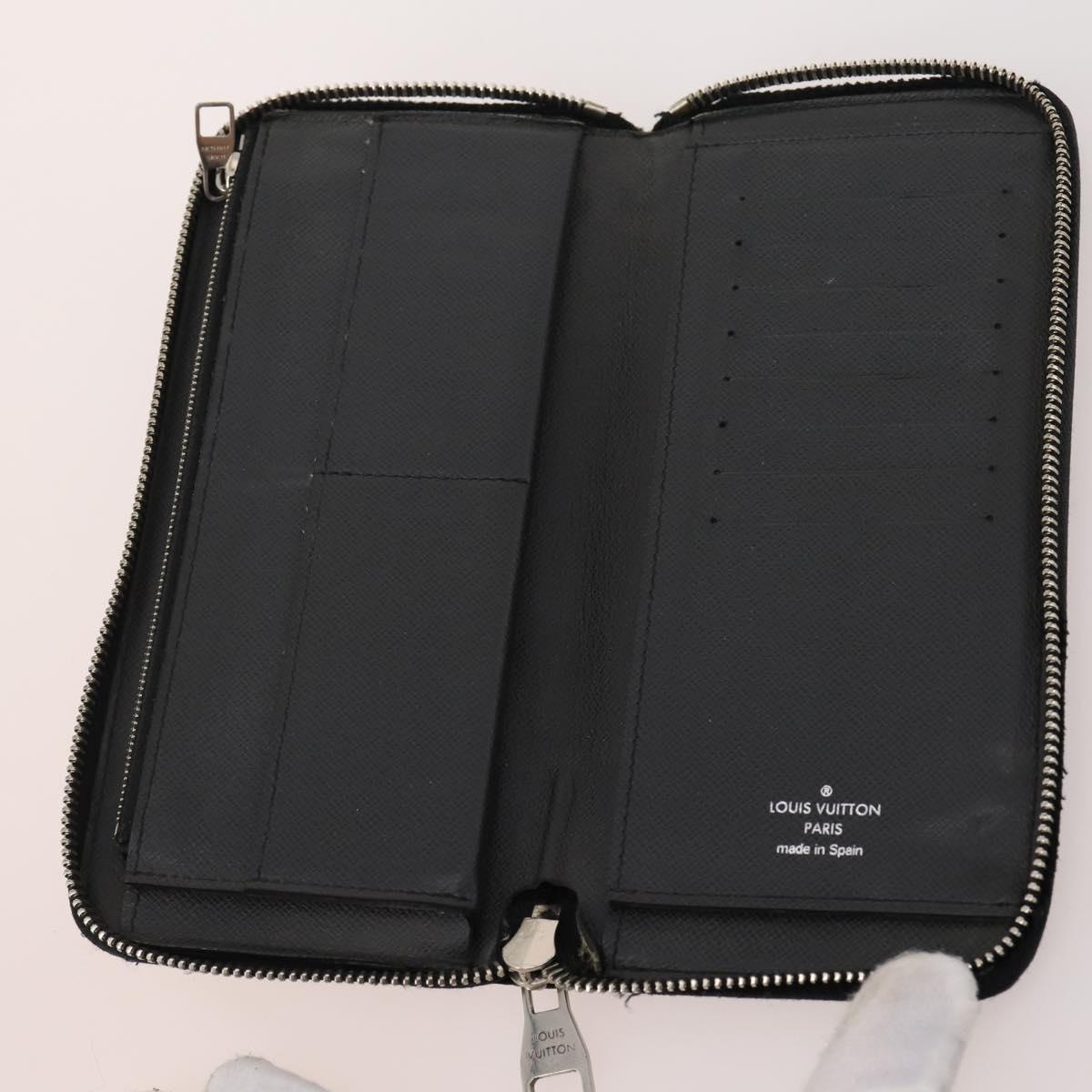 LOUIS VUITTON Taiga Wallet 10 Set Epicea Ardoise LV Auth CB209