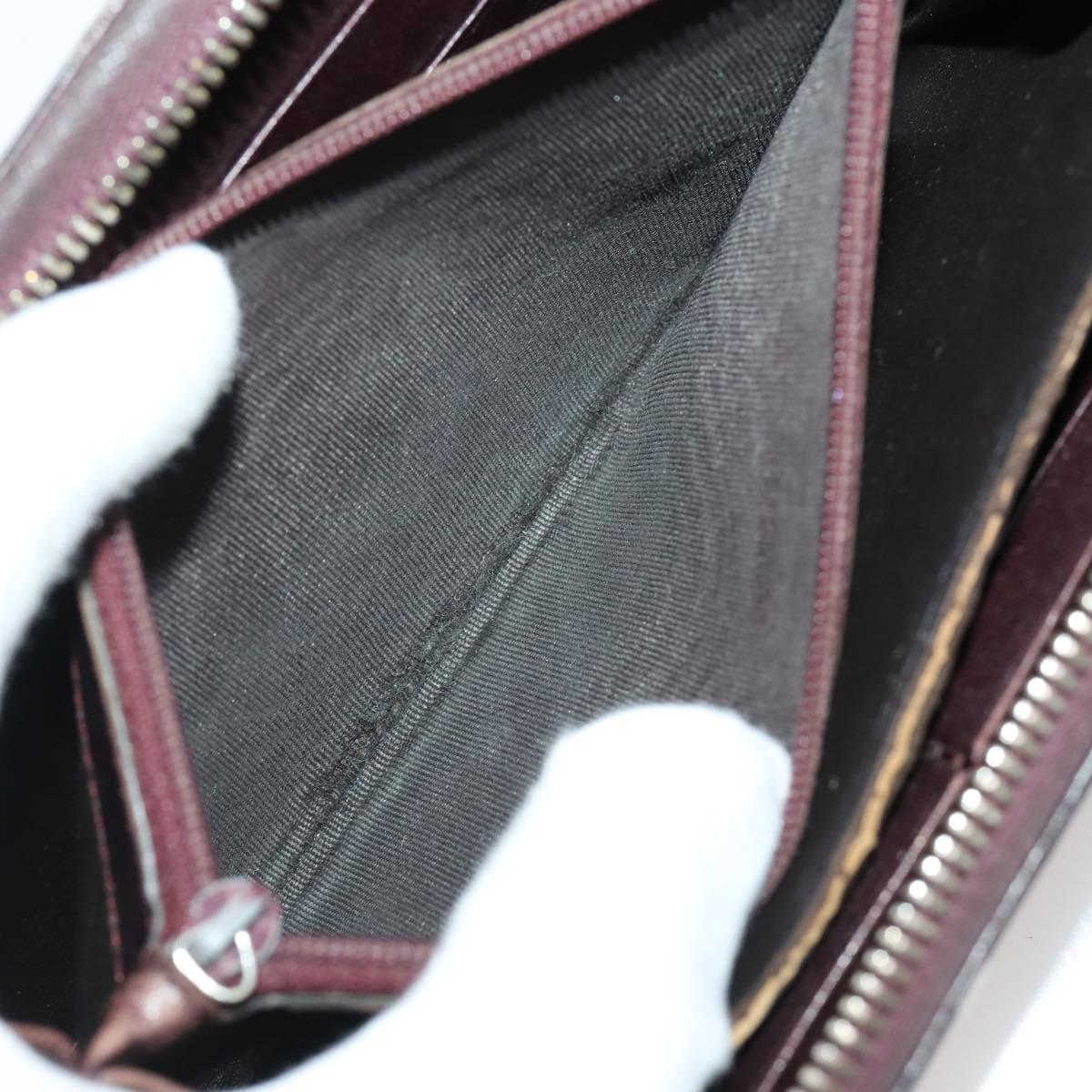 GUCCI GG Canvas Guccissima Wallet Leather 10 Set Beige Black Red Auth CB212