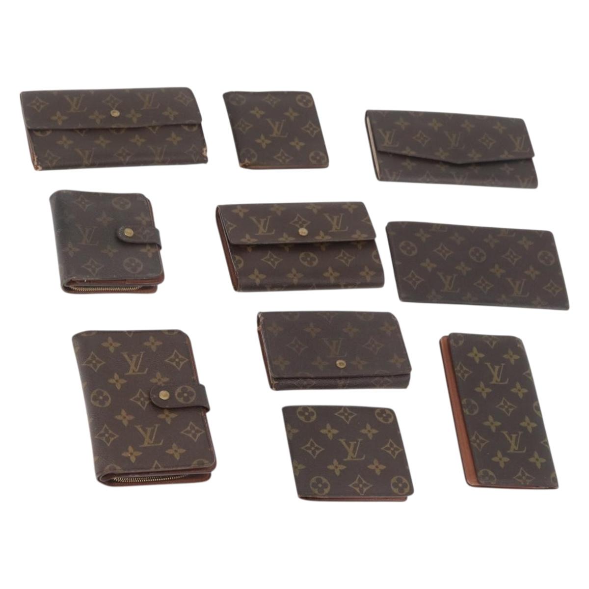 LOUIS VUITTON Monogram Wallet 10 Set LV Auth CB222