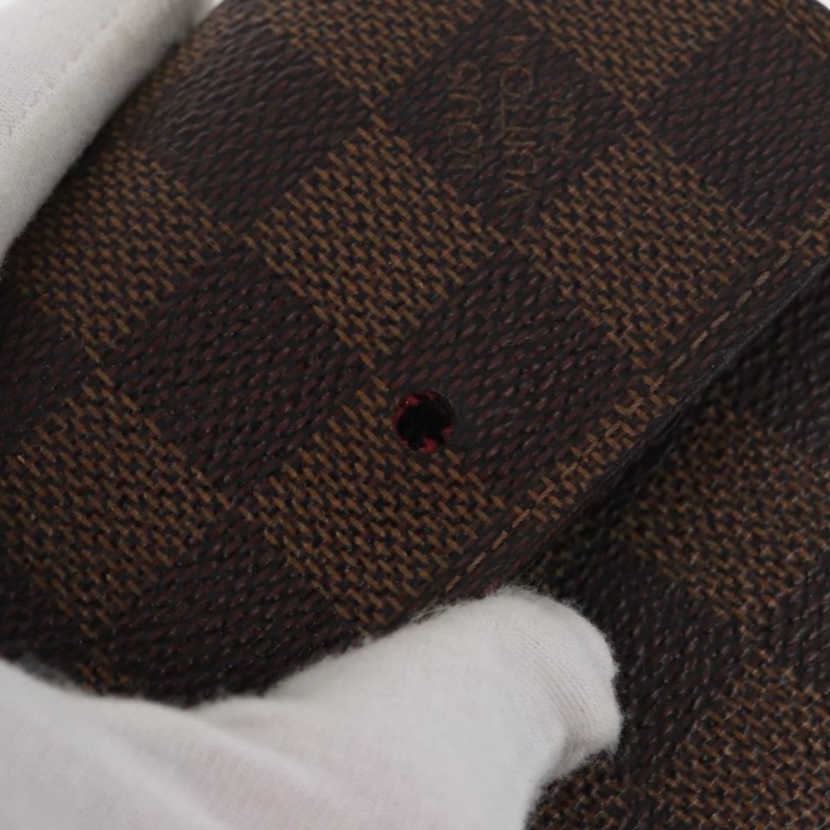 LOUIS VUITTON Damier Ebene Damier Graphite Wallet 10 Set LV Auth CB232