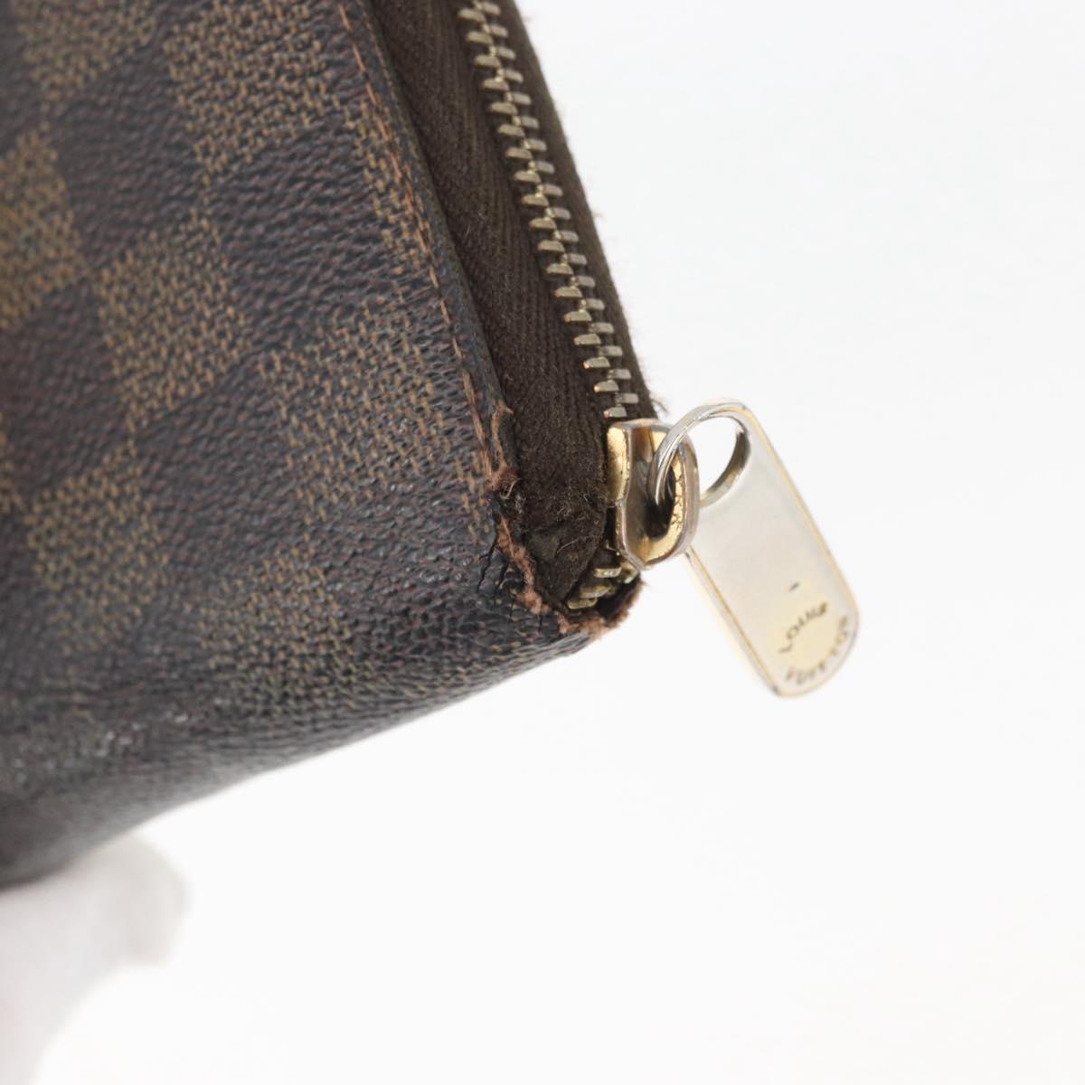 LOUIS VUITTON Damier Ebene Damier Graphite Wallet 10 Set LV Auth CB232
