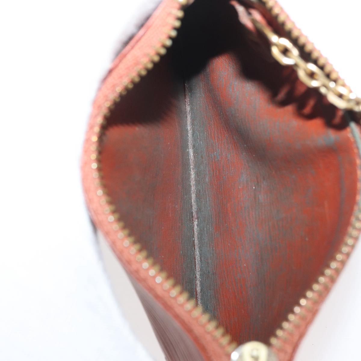 LOUIS VUITTON Epi Wallet 10 Set Black Red yellow LV Auth CB233