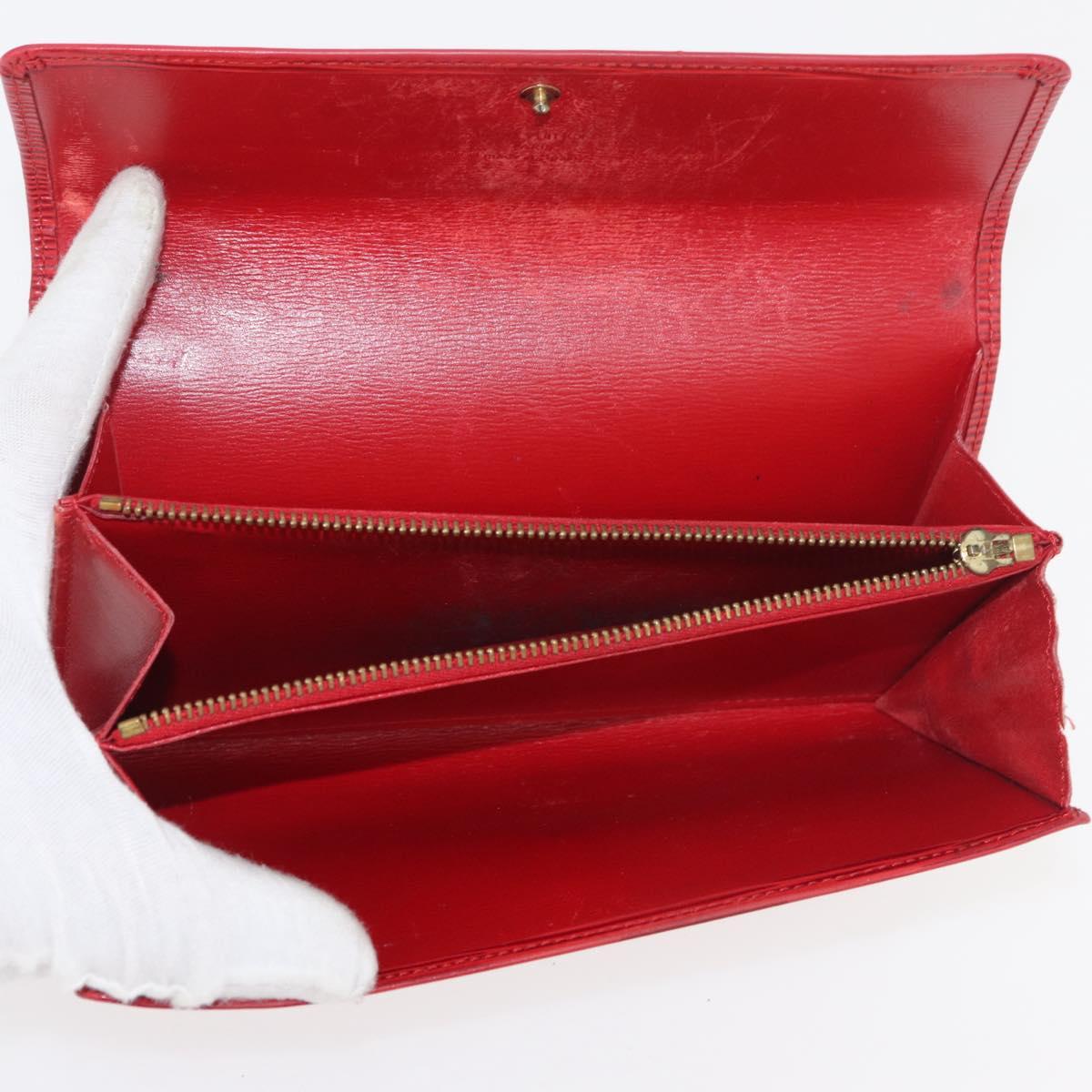 LOUIS VUITTON Epi Wallet 10 Set Black Red yellow LV Auth CB233