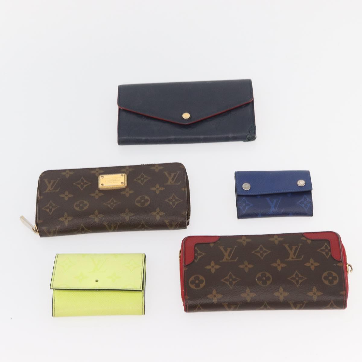 LOUIS VUITTON Monogram Graffiti Wallet 10 Set Khaki Yellow black LV Auth CB234