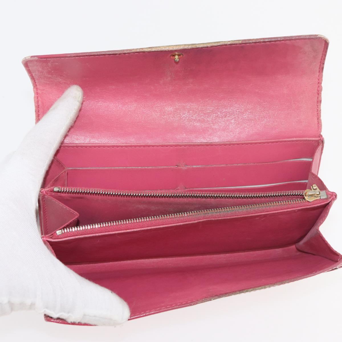 LOUIS VUITTON Monogram Vernis Wallet 10 Set Bronze Amarante Perle LV Auth CB235
