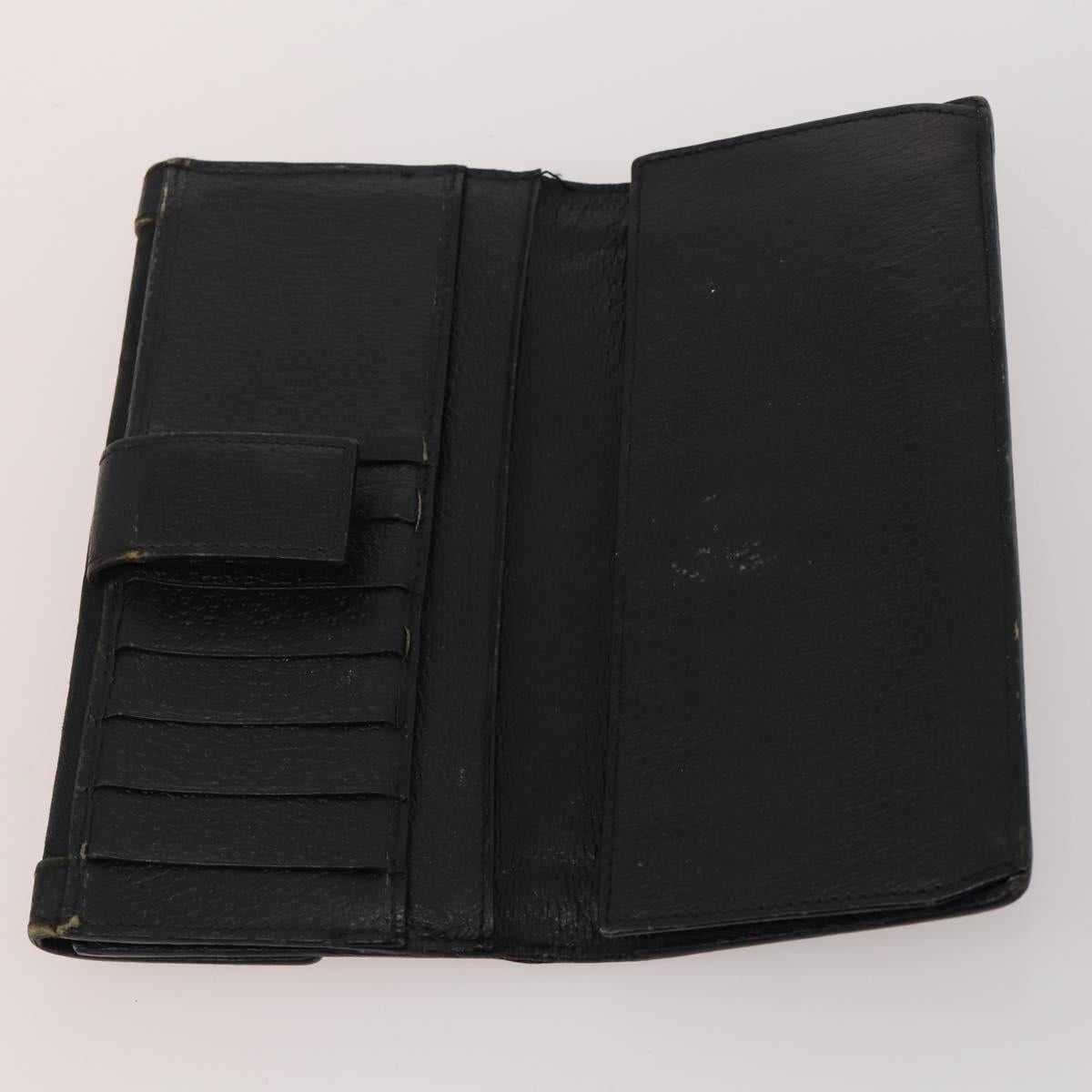 GUCCI GG Canvas Micro GG Guccissima Wallet Leather 10 Set Beige Black Auth CB236
