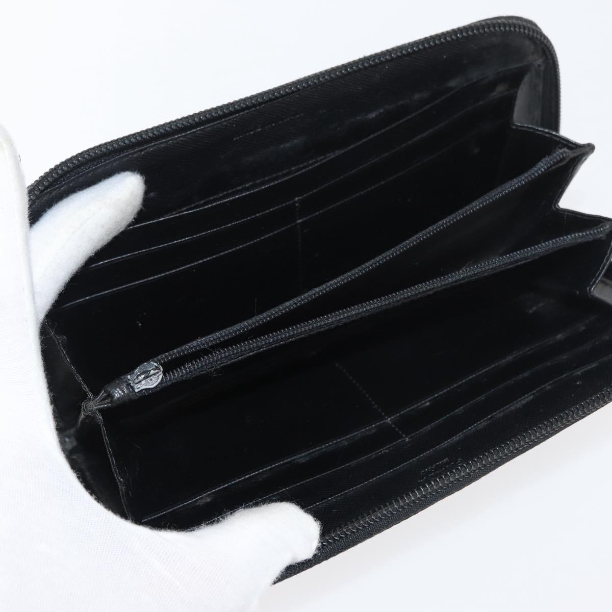 PRADA Wallet Safiano leather 10 Set Black White Red Auth CB240