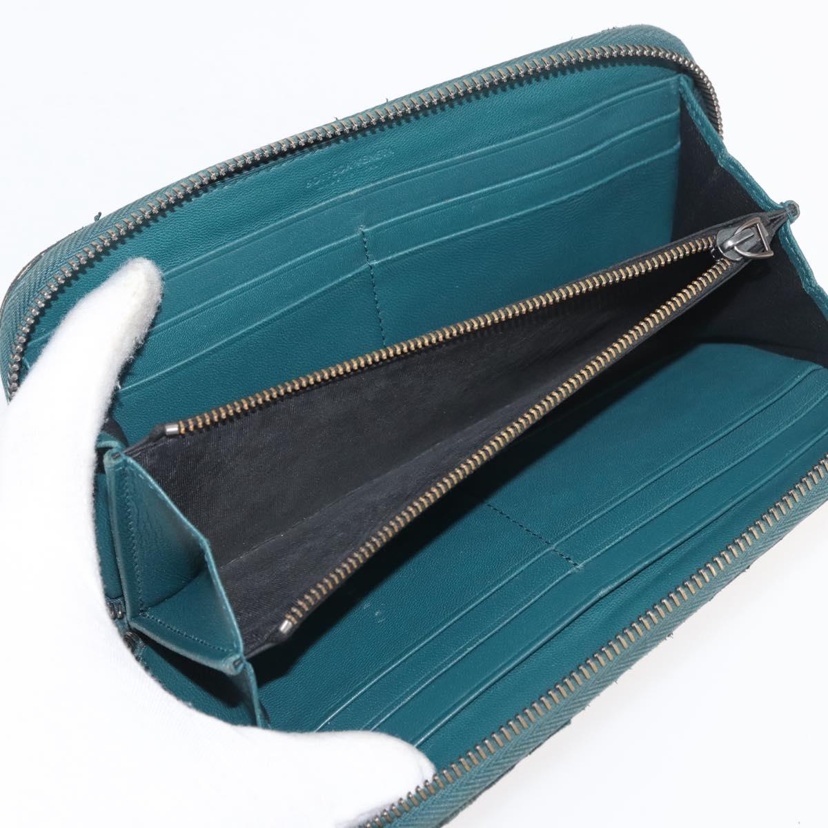 BOTTEGA VENETA INTRECCIATO Wallet Leather 10 Set Pink Green black Auth CB241
