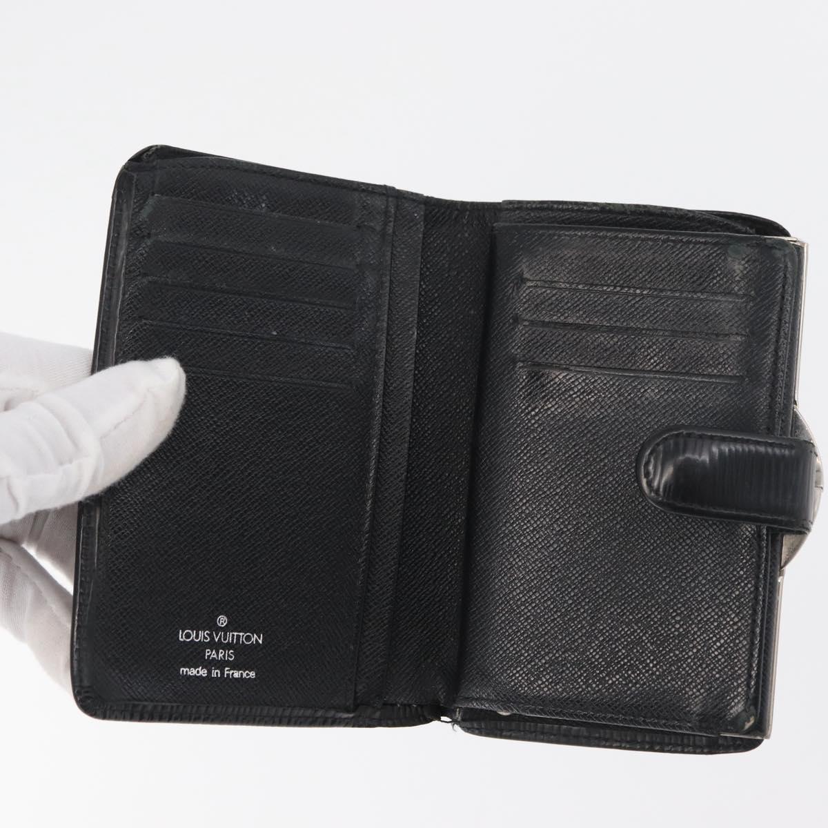 LOUIS VUITTON Epi Wallet 10 Set Black Red yellow LV Auth CB255