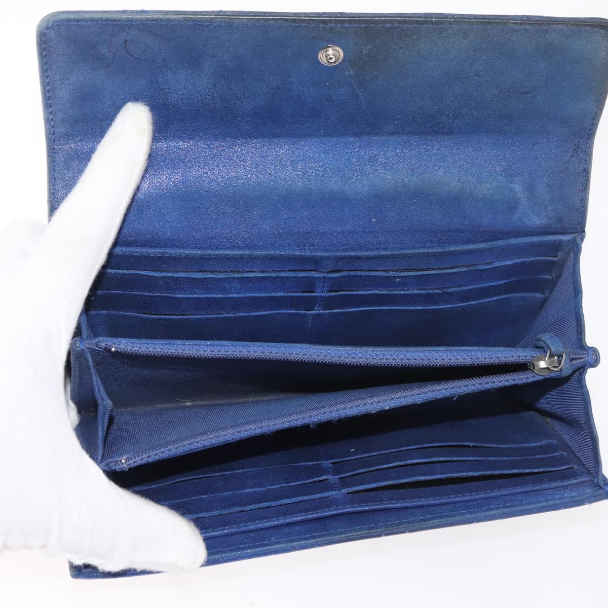 CHANEL Wallet Lamb Skin 10 Set Black White beige CC Auth CB256
