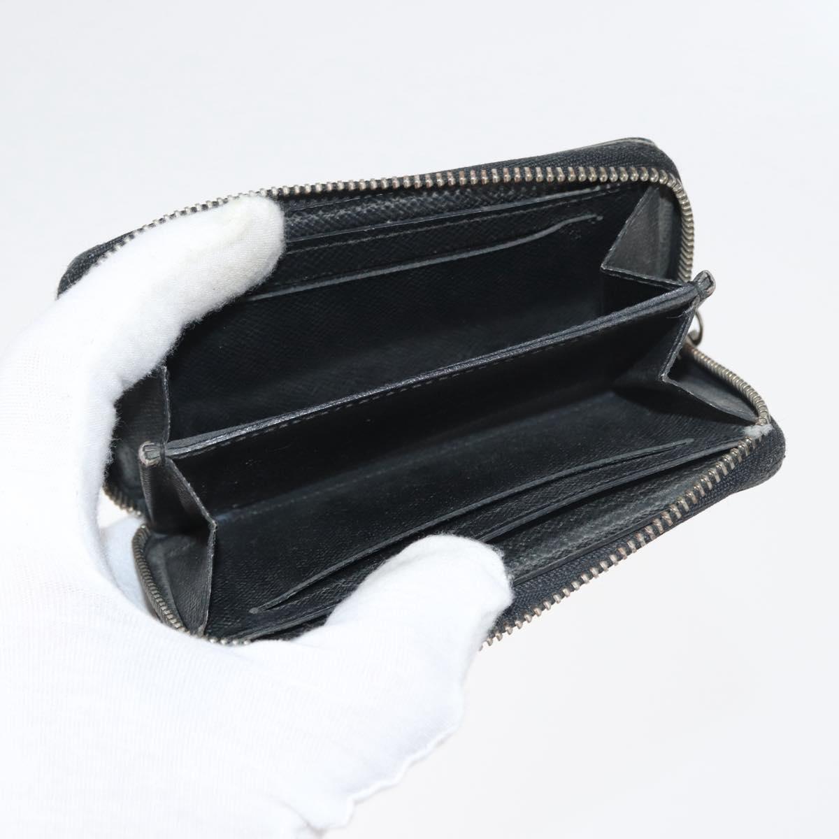 LOUIS VUITTON Damier Ebene Graphite Damier Azur Long Wallet 10 Set LV Auth CB263