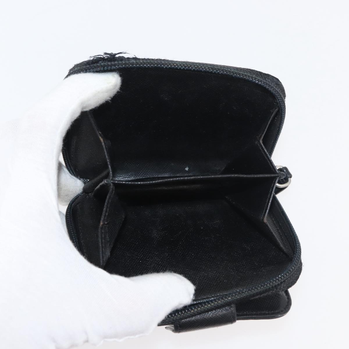 PRADA Wallet Safiano leather 10 Set Black Pink Red Auth CB264