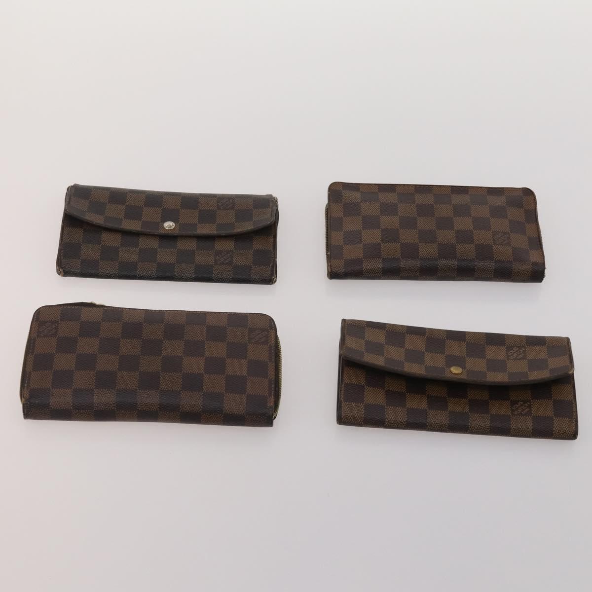 LOUIS VUITTON Damier Ebene Wallet 10 Set LV Auth CB281
