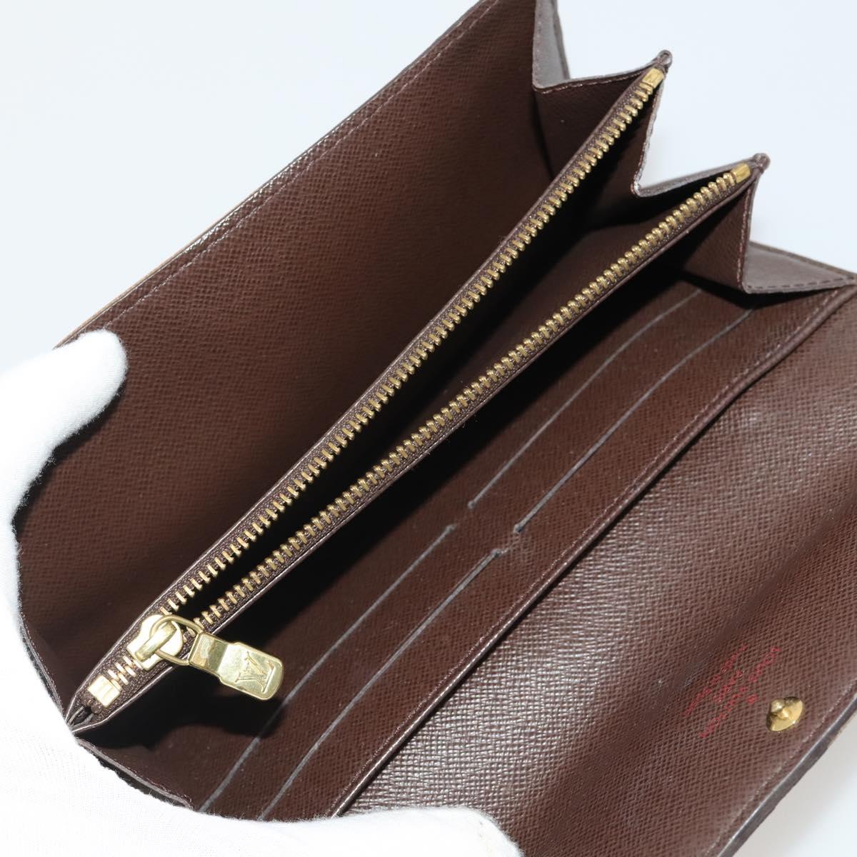 LOUIS VUITTON Damier Ebene Wallet 10 Set LV Auth CB281