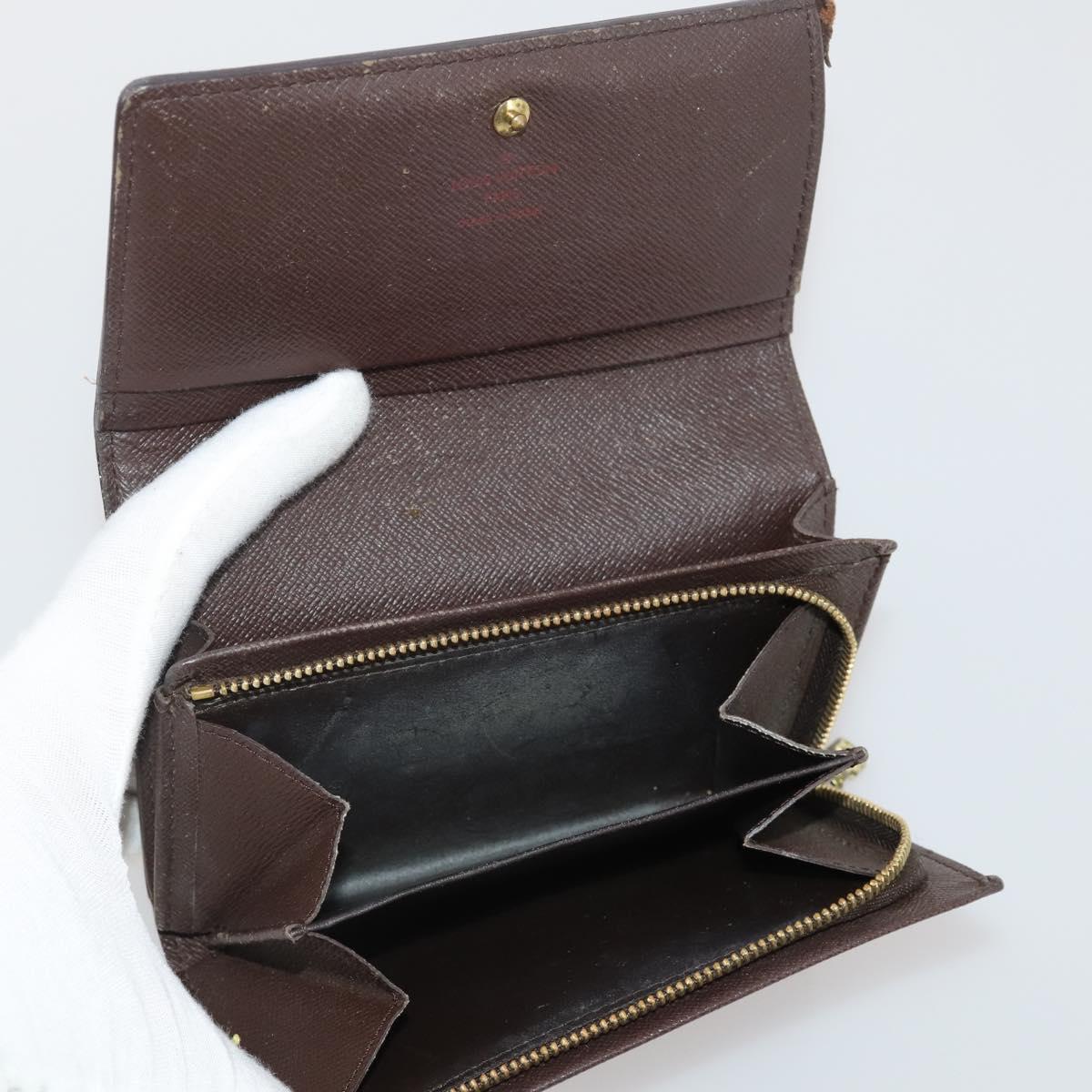 LOUIS VUITTON Damier Ebene Wallet 10 Set LV Auth CB281