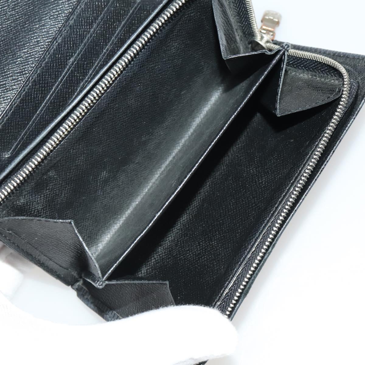 LOUIS VUITTON Epi Wallet 10 Set Black Red LV Auth CB282