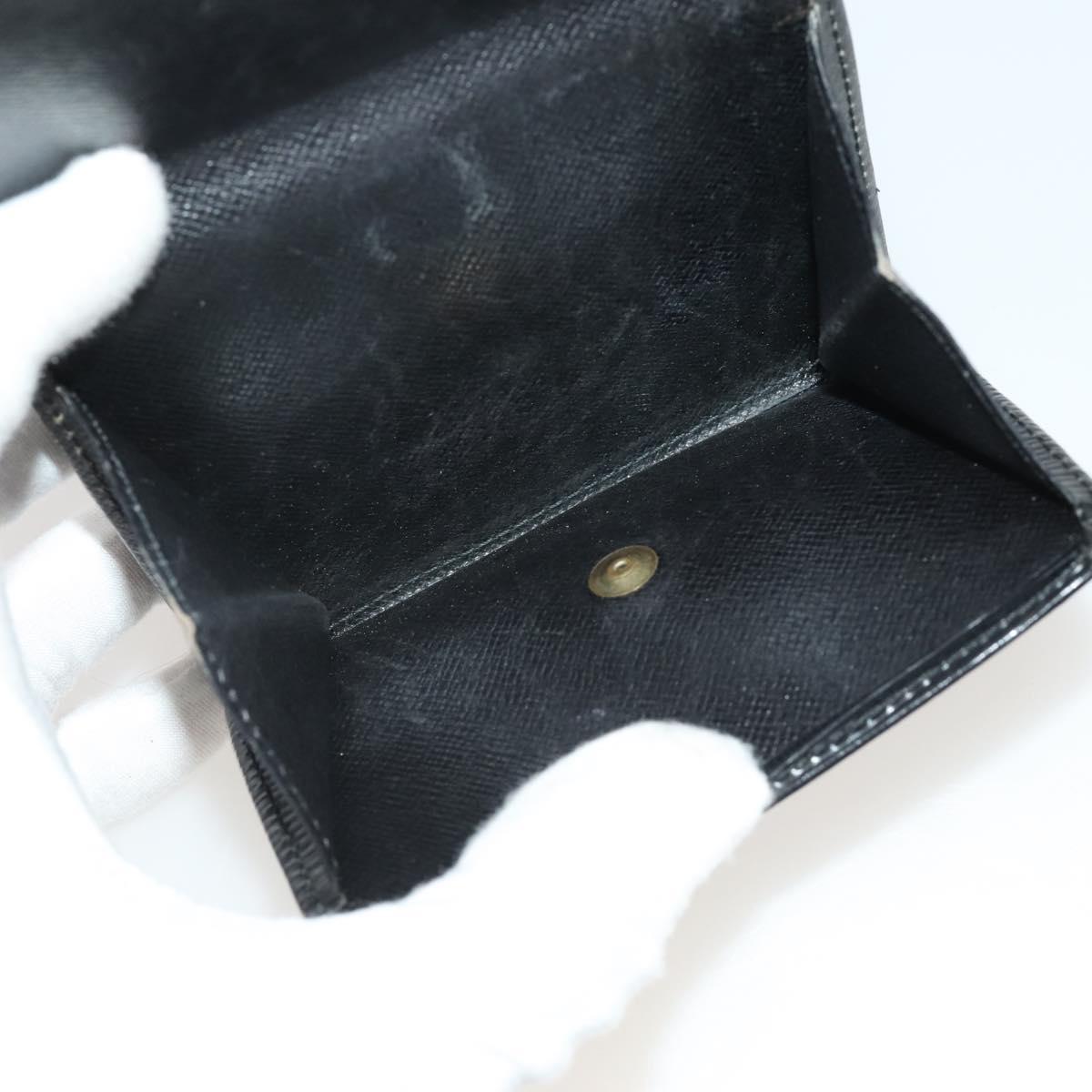 LOUIS VUITTON Epi Wallet 10 Set Black Red LV Auth CB283