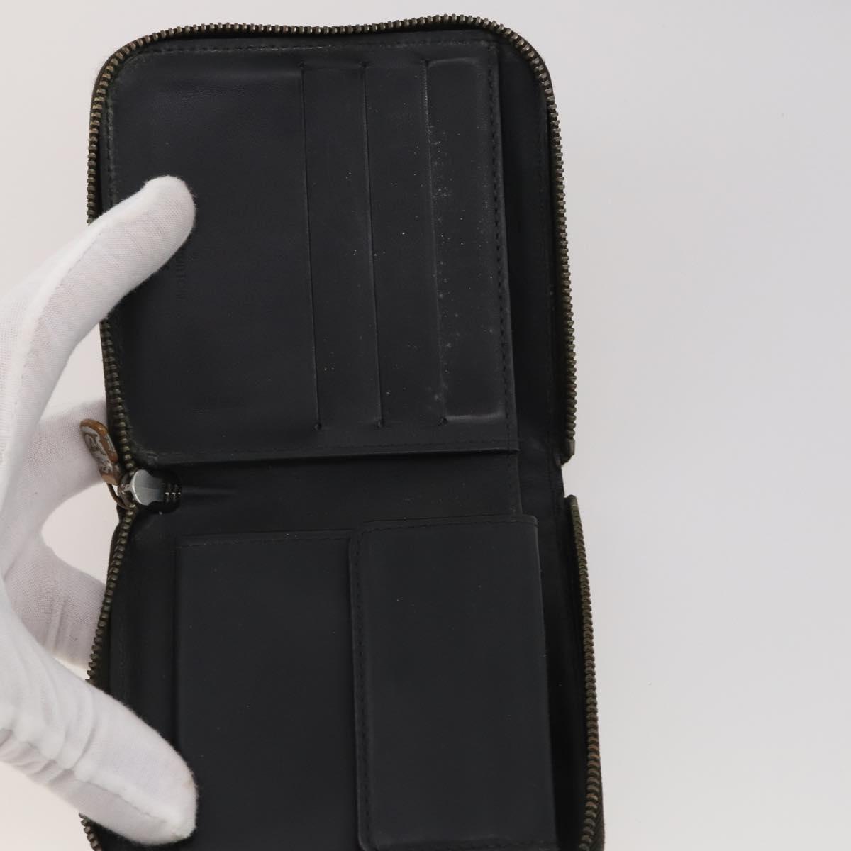 LOUIS VUITTON Monogram Vernis Matte Wallet 10 Set Black Red LV Auth CB285