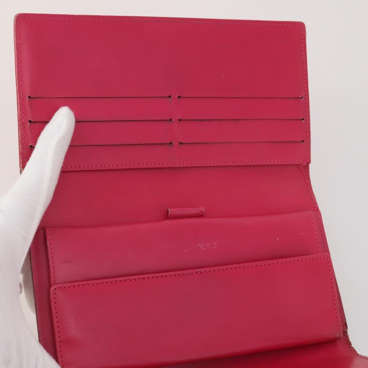 LOUIS VUITTON Monogram Vernis Matte Wallet 10 Set Black Red LV Auth CB285
