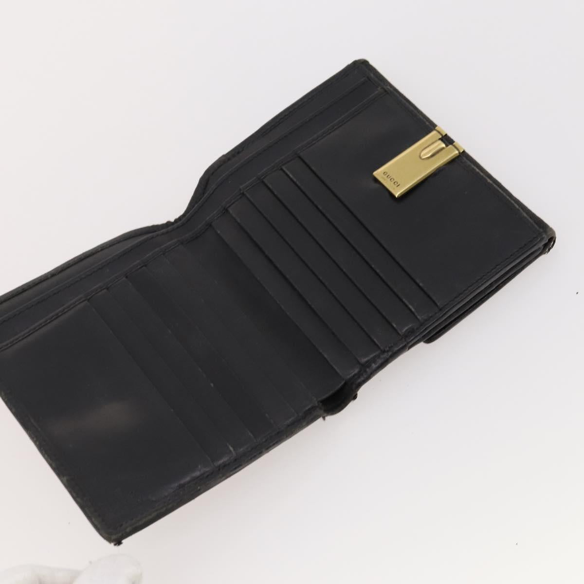 GUCCI GG Canvas Wallet Leather 10 Set Black Beige pink Auth CB288