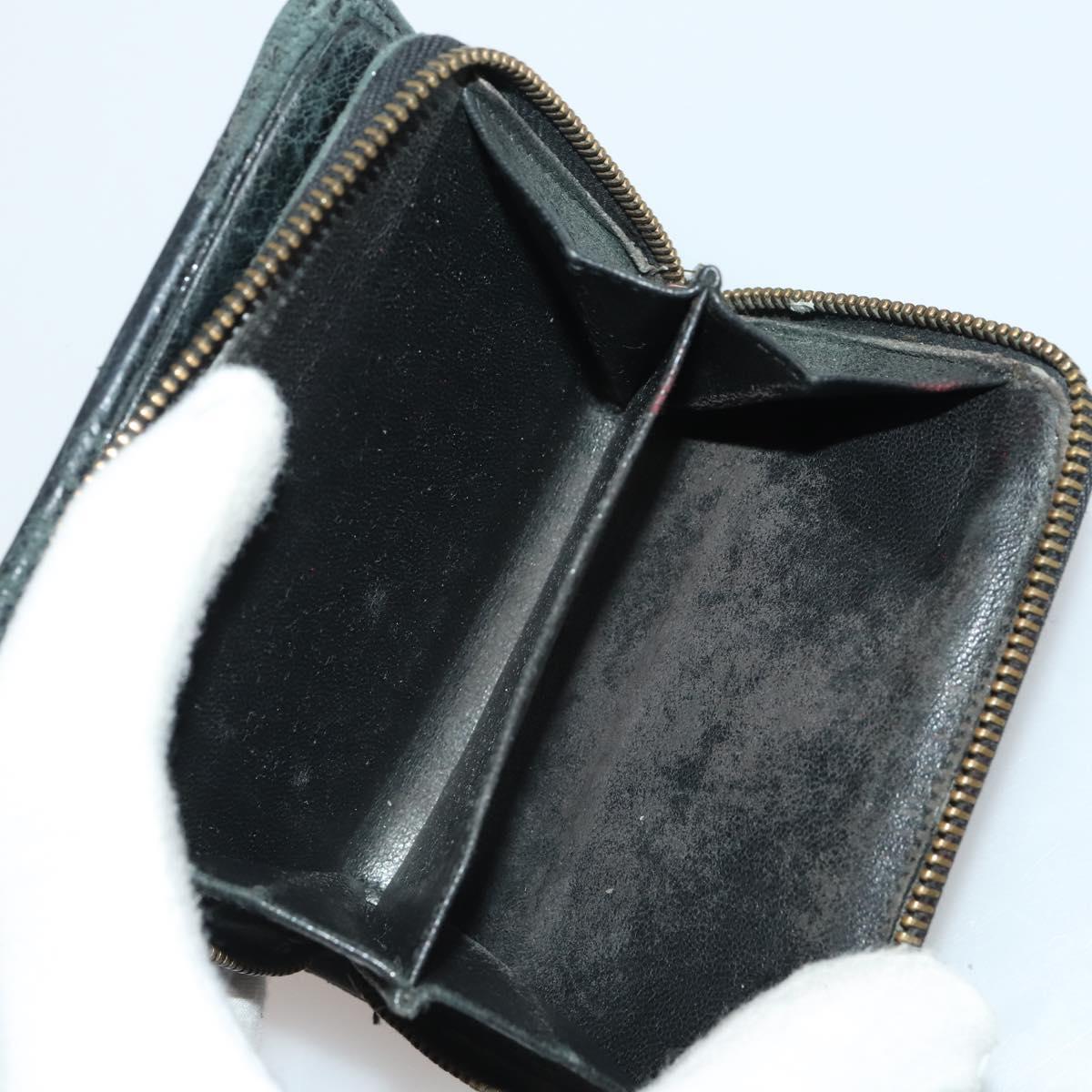 BALENCIAGA Wallet Leather 10 Set Black Beige Auth CB290