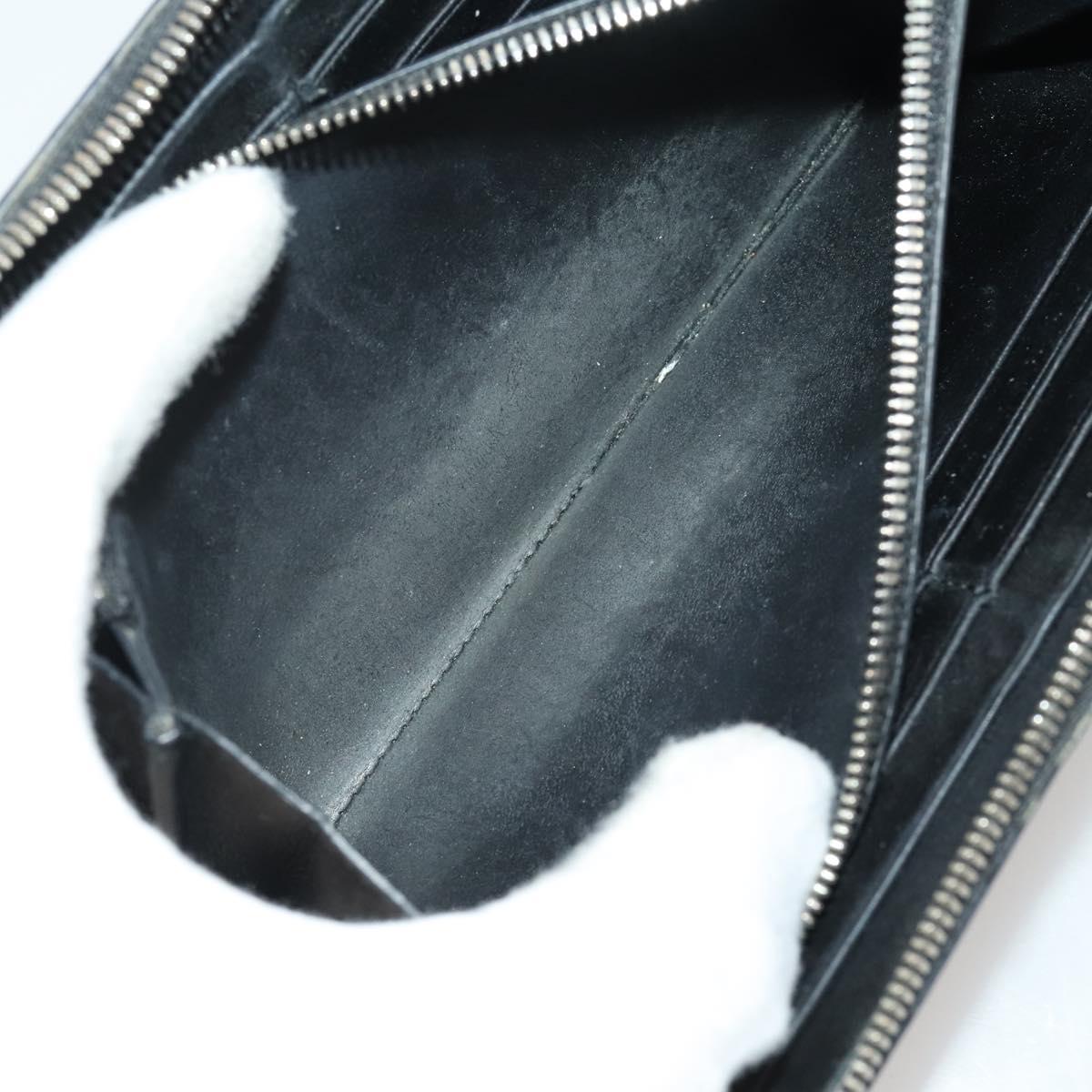 BALENCIAGA Wallet Leather 10 Set Black Beige Auth CB290