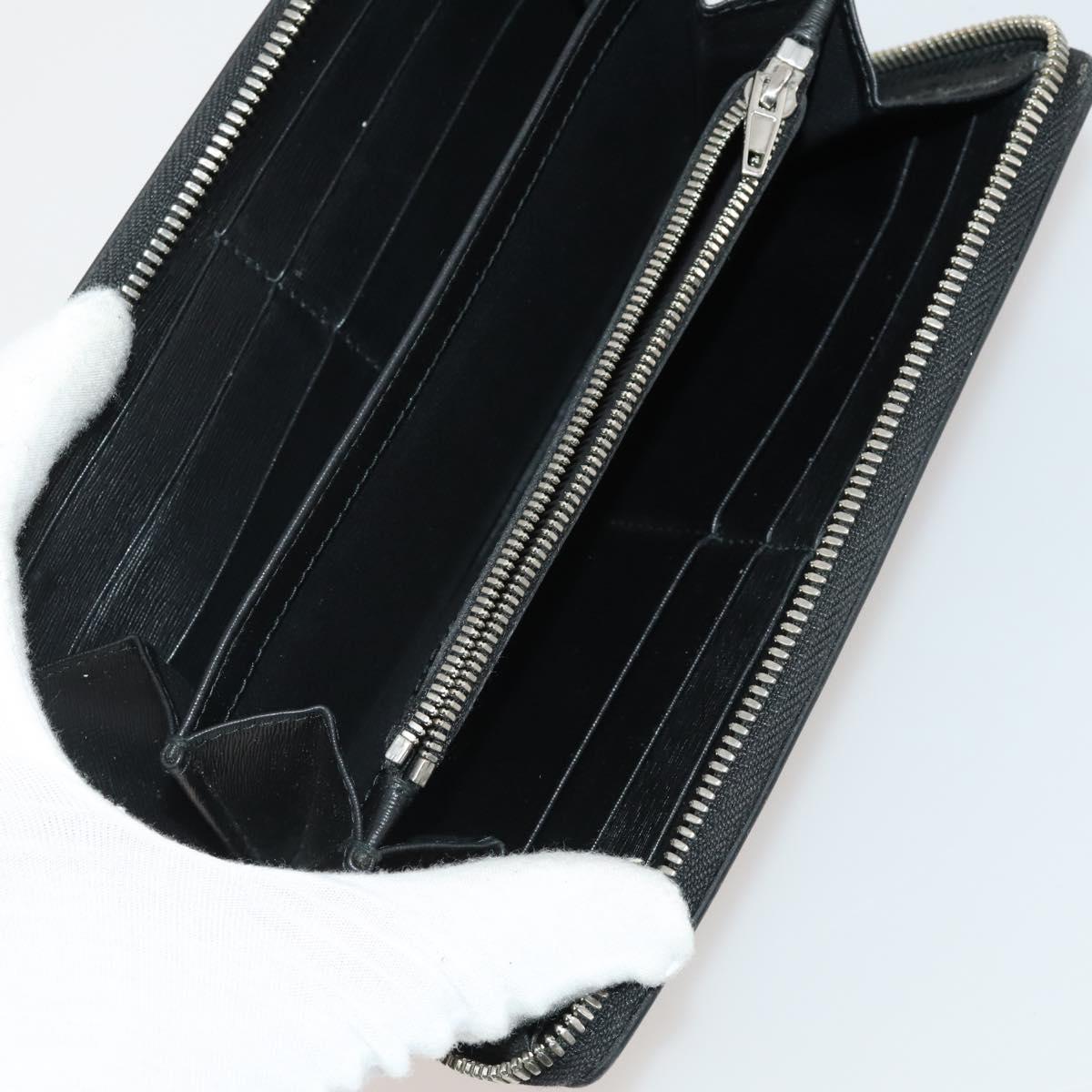 BALENCIAGA Wallet Leather 10 Set Black Beige Auth CB290