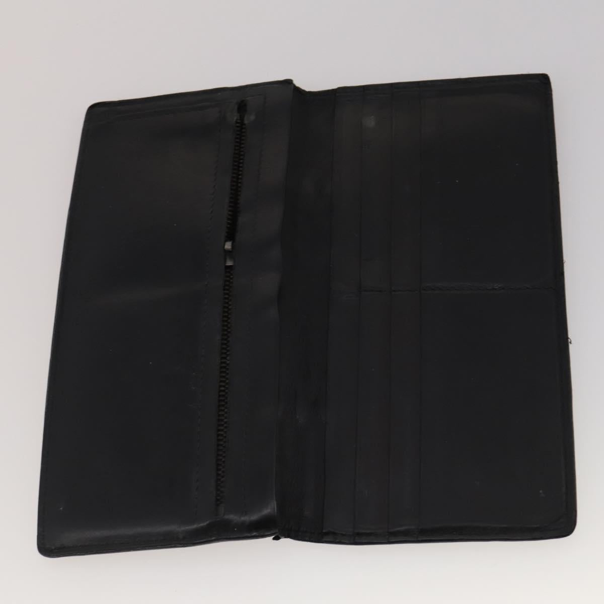 BOTTEGA VENETA INTRECCIATO Wallet Leather 10 Set Black Beige Auth CB291